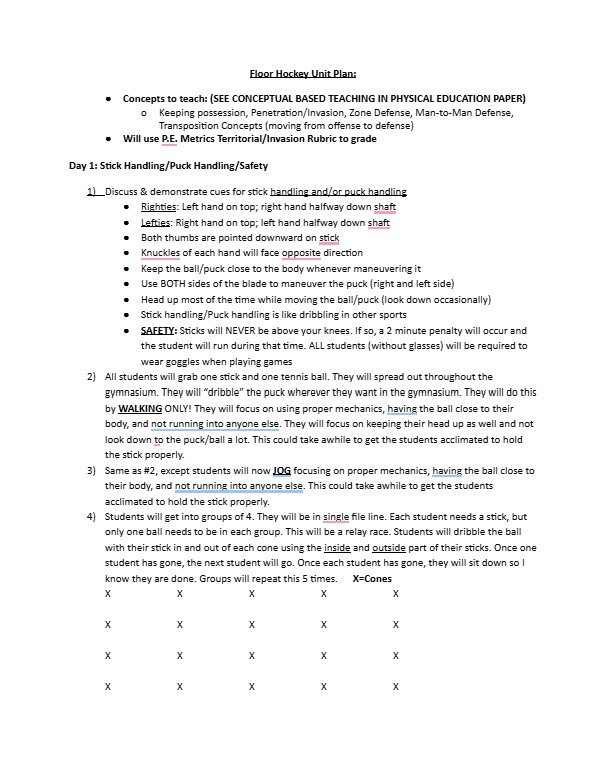Unit  Plans and Outlines