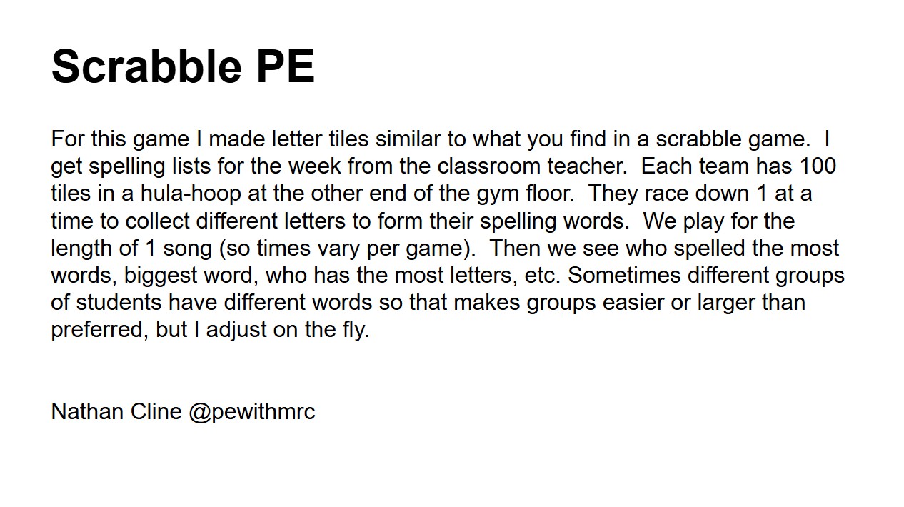 Literacy Integration in P.E.